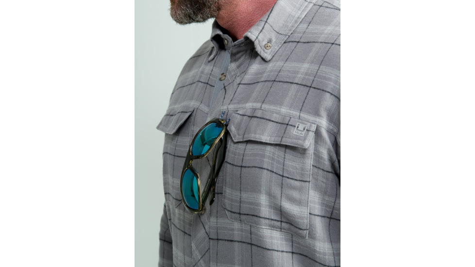 HUK Performance Fishing Hawser Plaid Flannel - Mens, Night Owl, Medium, H1500209-016-M
