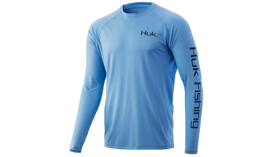 HUK Performance Fishing Horizon Lines Pursuit Long Sleeve - Mens, Dusk Blue, Small, H1200370-469-S