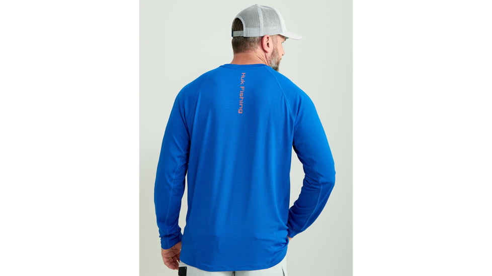 HUK Performance Fishing Huk Icon Crew Long Sleeve Shirt Fresh Salmon XL E13EC917, ATH1200573460M
