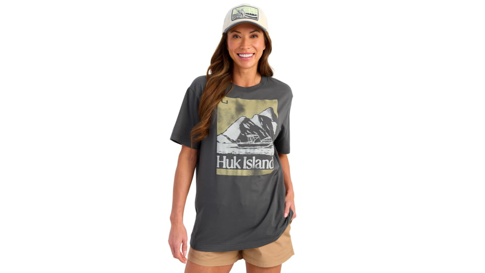 HUK Performance Fishing Huk Island T-Shirt - Womens, Short Sleeve, Volcanic Ash, Medium, H6100104-013-M