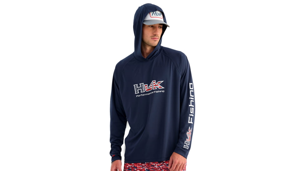 HUK Performance Fishing Pursuit Americana Fill Hoodie - Mens