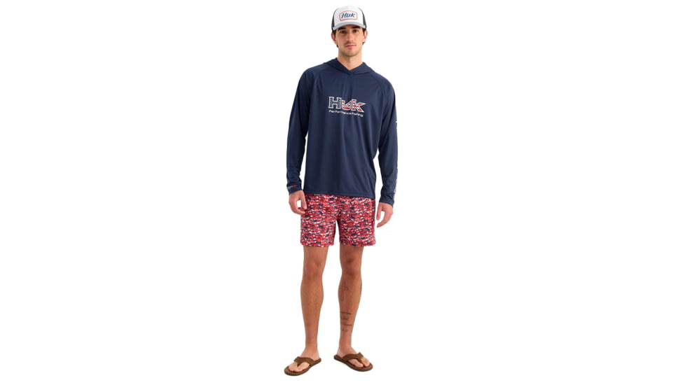 HUK Performance Fishing Pursuit Americana Fill Hoodie - Mens