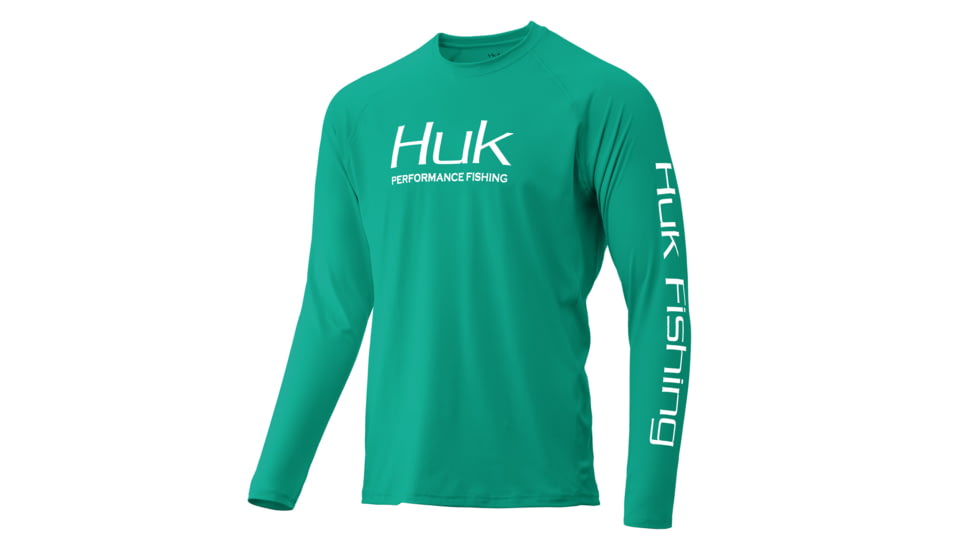 HUK Performance Fishing Huk Pursuit Vented Long Sleeve - Mens, Emerald, Medium, H1200150-312-M