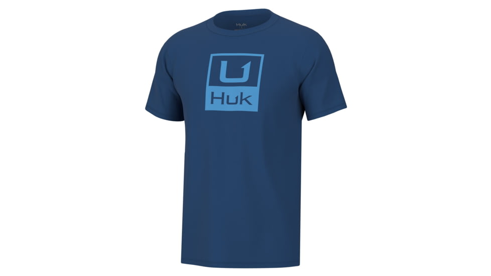 HUK Performance Fishing Huk Stacked Logo Tee - Men's, Set Sail, L, H1000427-489-L