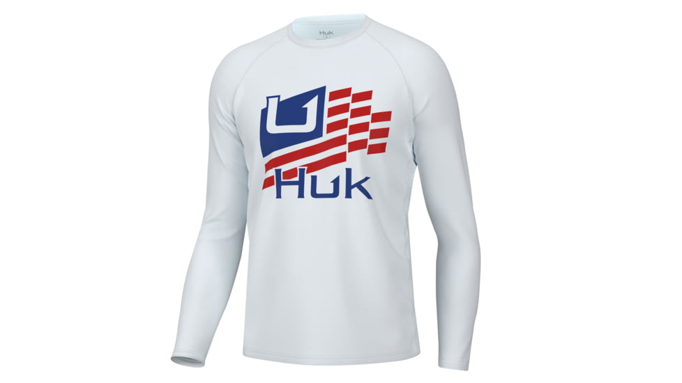 HUK Performance Fishing Huk Stripes Pursuit - Mens, White, L, H1200617-100-L
