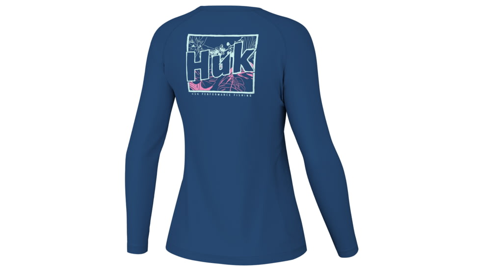 HUK Performance Fishing Huk Tropic Pursuit Crew - Womens, Set Sail, S, H6120178-489-S
