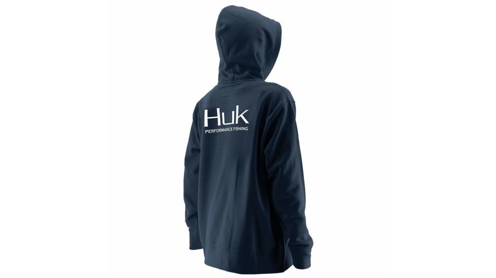 HUK Performance Fishing HUK Youth Hoodie, Navy/SubPhantis SubZero, Large, H7130002-410-YL