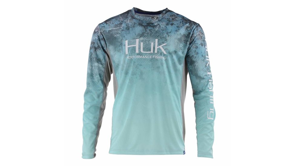 HUK Performance Fishing Icon Camo 1/4 Zip Tops - Men's, Glacier, 2XL, H1200147-095-XXL