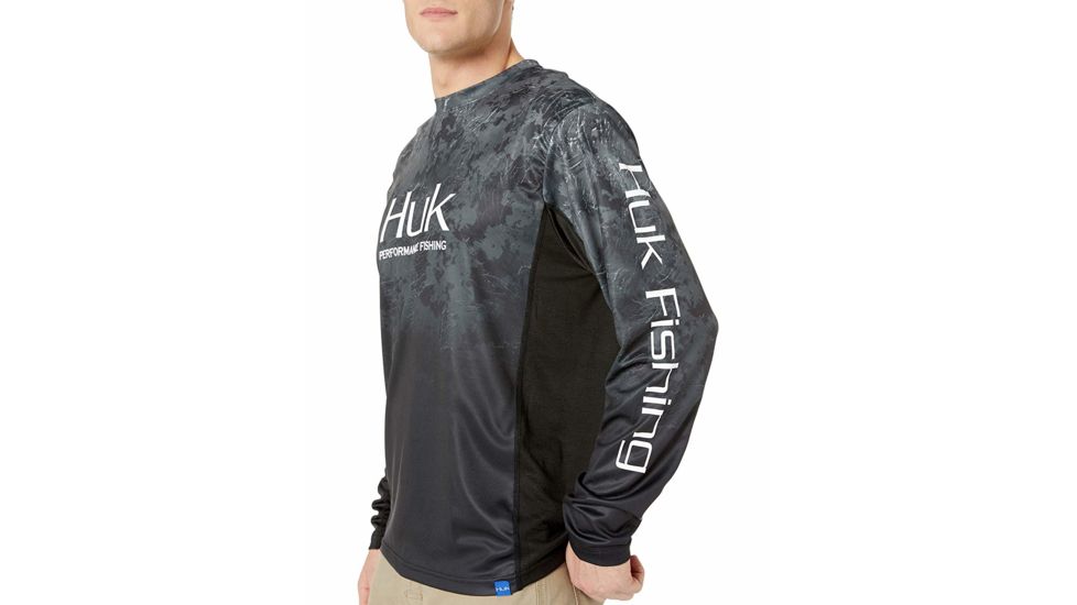 HUK Performance Fishing Icon Camo 1/4 Zip Tops - Men's, Night Vision, Medium, H1200147-075-M