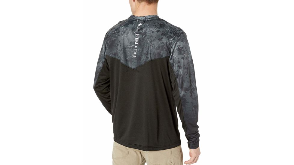 HUK Performance Fishing Icon Camo 1/4 Zip Tops - Men's, Night Vision, Medium, H1200147-075-M
