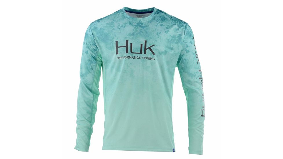 HUK Performance Fishing Icon Camo 1/4 Zip Tops - Men's, Shallows, 2XL, H1200147-365-XXL
