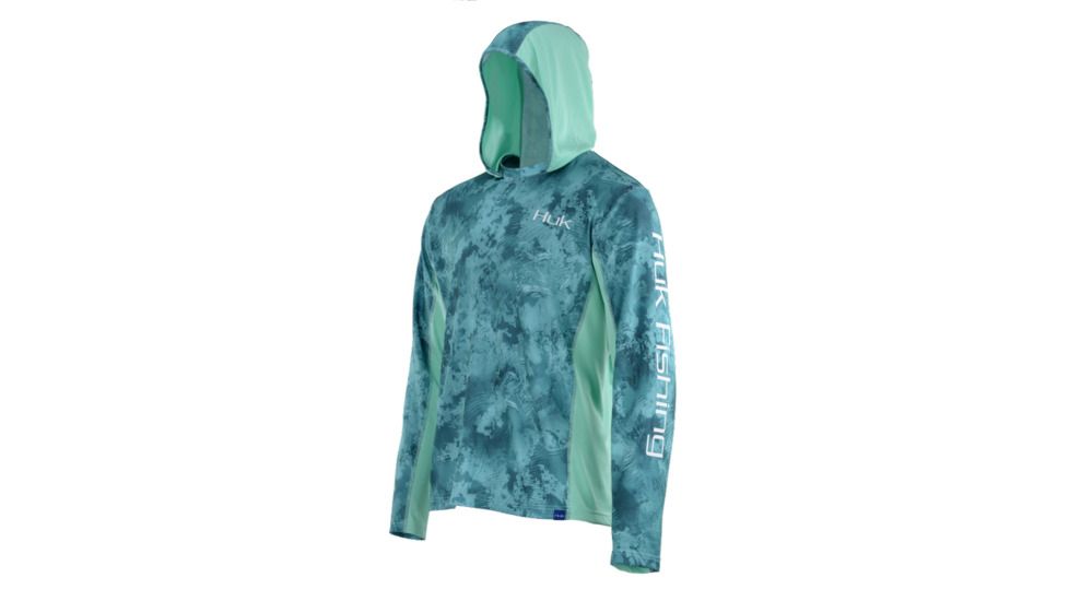 HUK Performance Fishing Icon X Camo Hoodie - Men's, Shallows, Small, H1200153-365-S