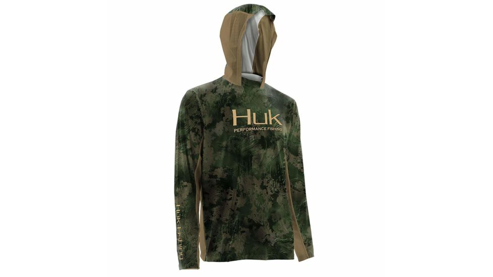 HUK Performance Fishing Icon X Camo Hoodie - Men's, Southern Tier, Large, H1200153-385-L