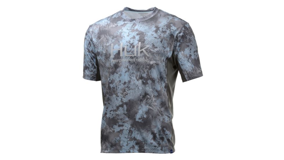 HUK Performance Fishing Icon Camo SS Tops, Short Sleeve - Mens, Glacier, Large, H1200149-095-L