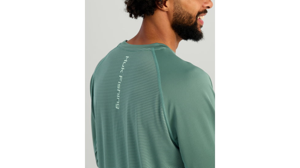 HUK Performance Fishing Icon LS Crew Shirt - Mens, North Atlantic, Small, H1200573-365-S