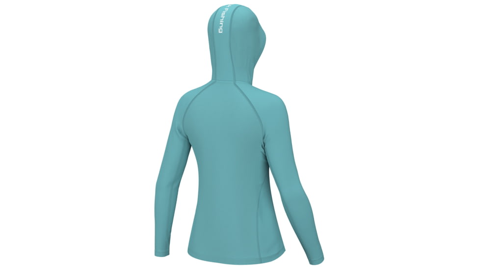 HUK Performance Fishing Icon LS Hoodie - Womens, Marine Blue, XL, H6120170-372-XL
