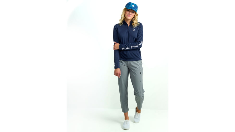 HUK Performance Fishing Icon LS Hoodie - Womens, Naval Academy, 2XL, H6120170-413-XXL
