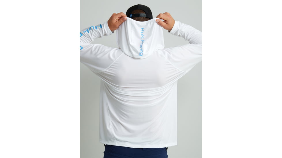 HUK Performance Fishing Icon Performance Hoodie - Mens, White, 2XL, H1200574-100-XXL
