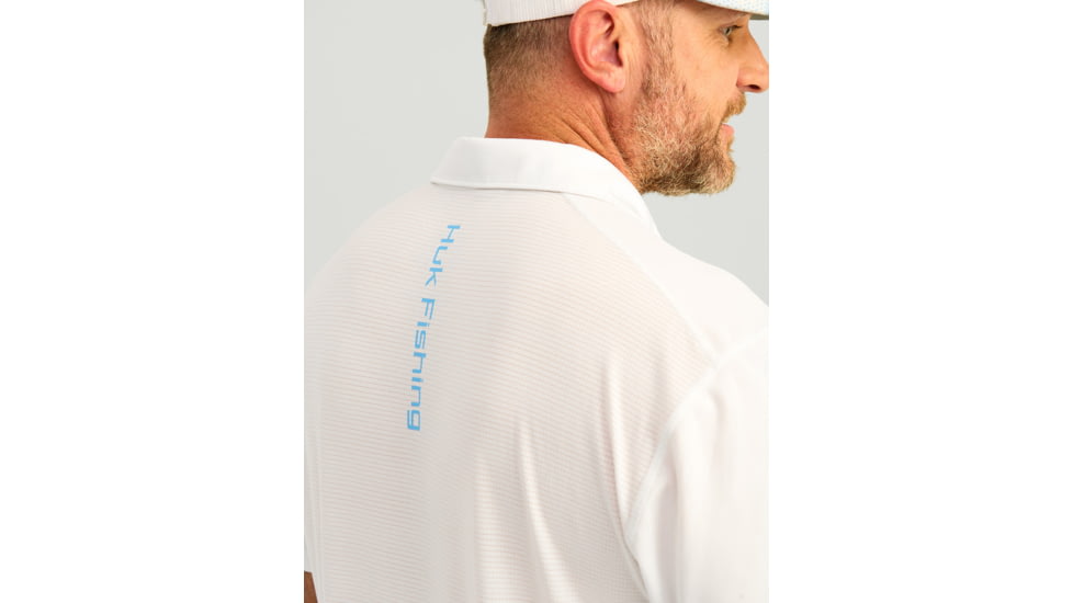 HUK Performance Fishing Icon Performance Polo - Mens, White, Medium, H1200639-100-M