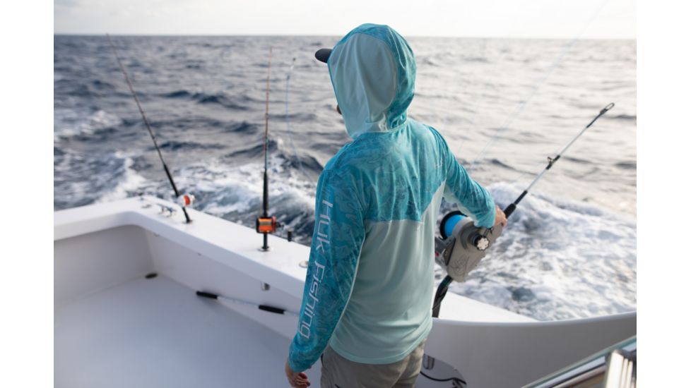 HUK Performance Fishing Icon X Camo Hoodie - Mens, Boca Grande, Large, H1200153-446-L