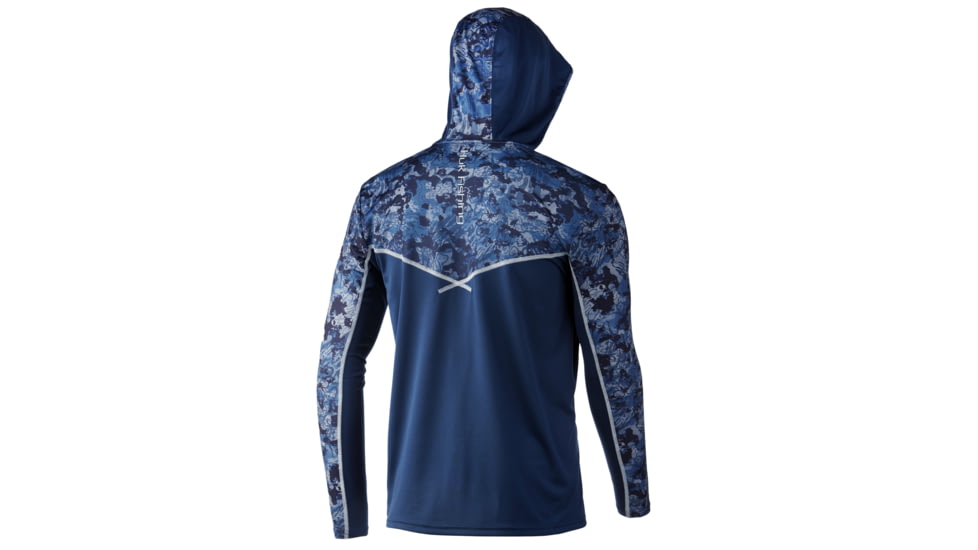 HUK Performance Fishing Icon X Tide Change Hoodie - Mens, Atlantic, Medium, H1200390-997-M
