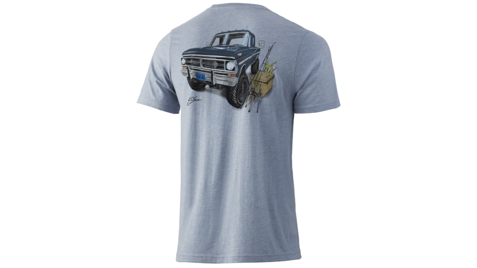 HUK Performance Fishing KC 250 Style Tee - Mens, Ice Blue Heather, Extra Large, H1000312-458-XL