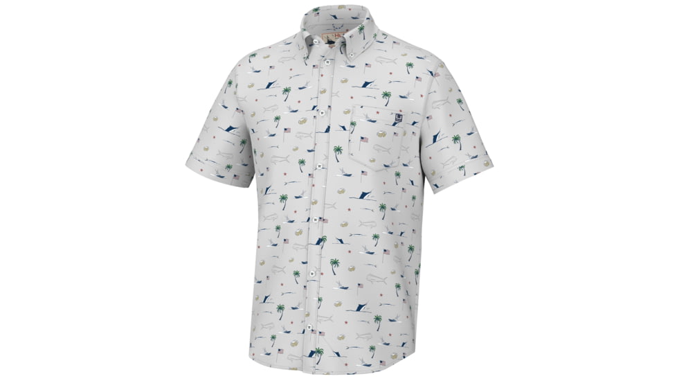 HUK Performance Fishing KC Fish Beach Freedom Kona - Mens, Harbor Mist, 3XL, H1500200-034-XXXL