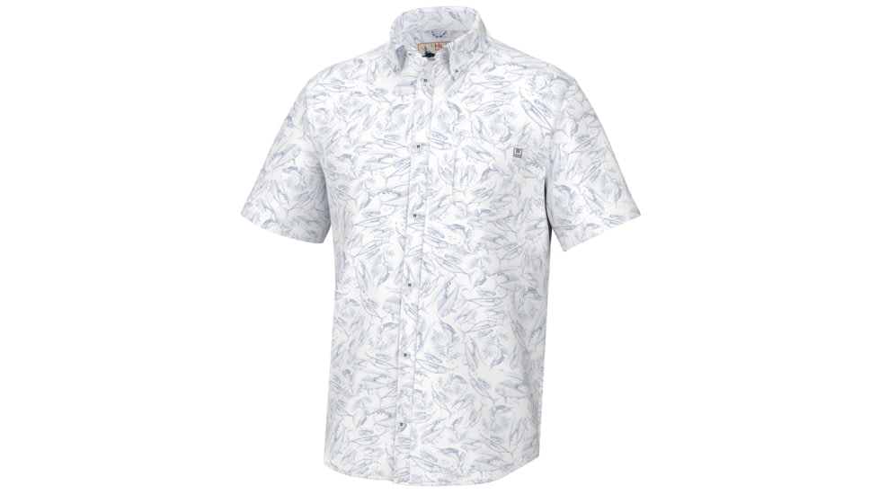 HUK Performance Fishing KC Fish Chaos Kona - Mens, White, L, H1500196-100-L