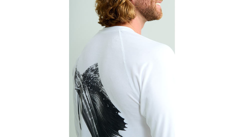 HUK Performance Fishing KC Icon Graphic Long Shirt - Mens, White, Small, H1200629-100-S