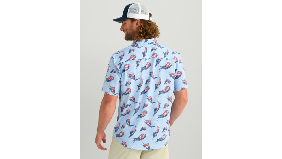 HUK Performance Fishing KC Kona Button-Down Shirt - Mens, Windsurfer, Large, H1500192-454-L