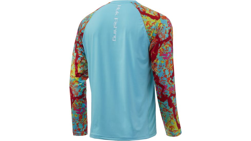 HUK Performance Fishing Kryptek Double Header Long Sleeve T-Shirt - Mens, Kryptek Obskura Loki, Small, H1200248-964-S
