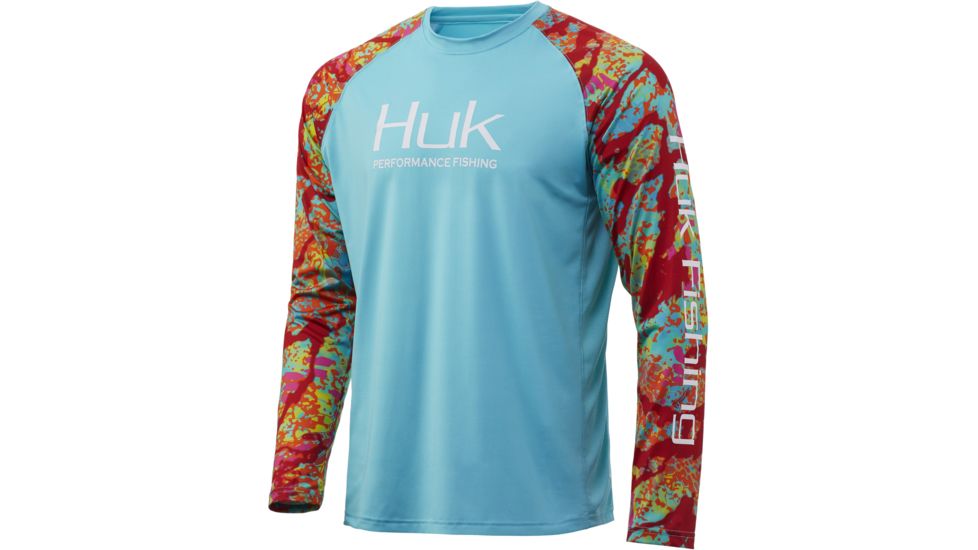 HUK Performance Fishing Kryptek Double Header Long Sleeve T-Shirt - Mens, Kryptek Obskura Loki, Small, H1200248-964-S