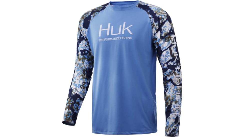 HUK Performance Fishing Kryptek Double Header Long Sleeve T-Shirt - Mens, Kryptek Obskura Signa, 2XL, H1200248-967-XXL