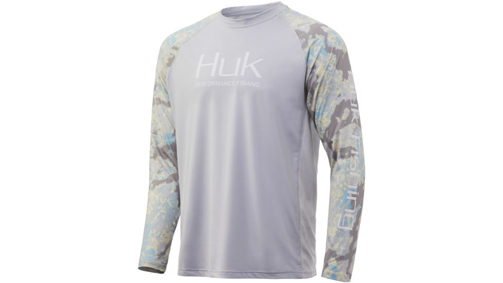 HUK Performance Fishing Kryptek Double Header Long Sleeve T-Shirt - Mens, Kryptek Obskura Sundarban, Large, H1200248-965-L