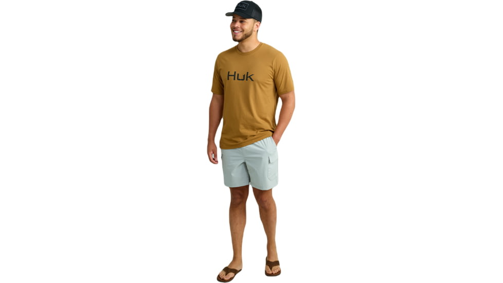HUK Performance Fishing Logo Tee - Mens, Sand Piper, Extra Large, H1000390-217-XL