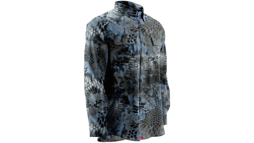 HUK Performance Fishing Men's Next Level  Kryptek Long Sleeve Shirt, Neptune, Large H1500037-470-L