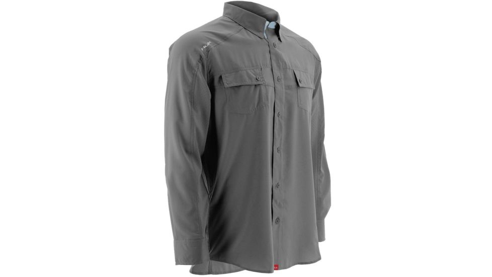 HUK Performance Fishing Men's Next Level Long Sleeve Shirt, Charcoal Gray, Large H1500029-010-L