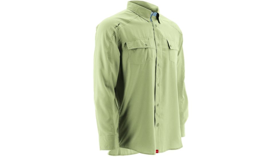 HUK Performance Fishing Men's Next Level Long Sleeve Shirt, Key Lime, 3XL H1500029-336-XXXL