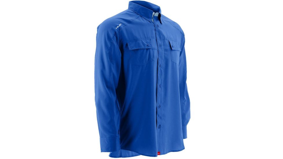 HUK Performance Fishing Men's Next Level Long Sleeve Shirt, Royal, Large H1500029-400-L