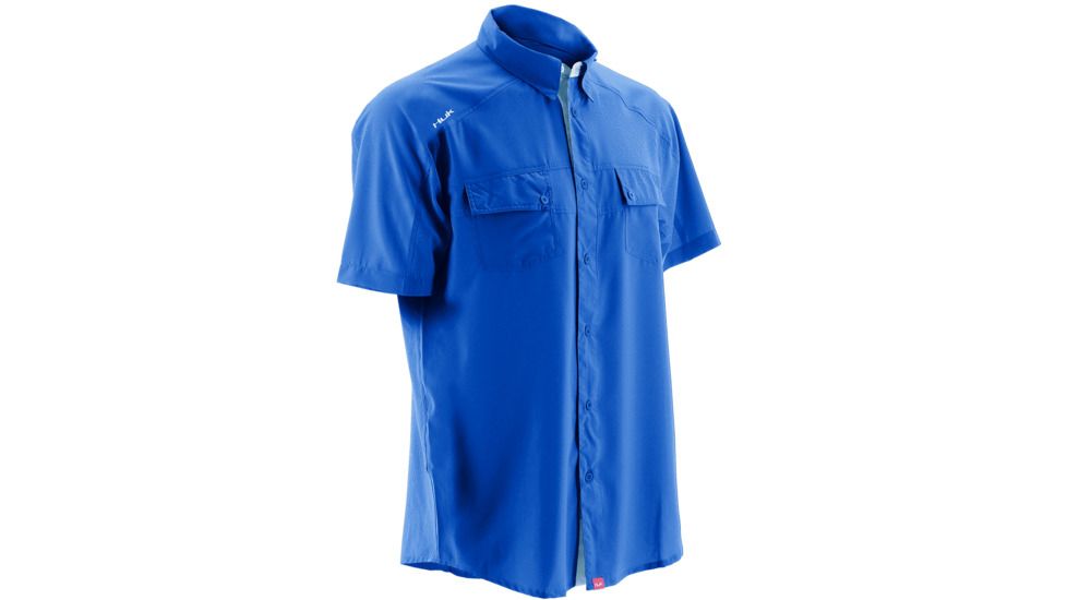 HUK Performance Fishing Men's Next Level Short Sleeve Shirt, Royal, Large H1500030-400-L
