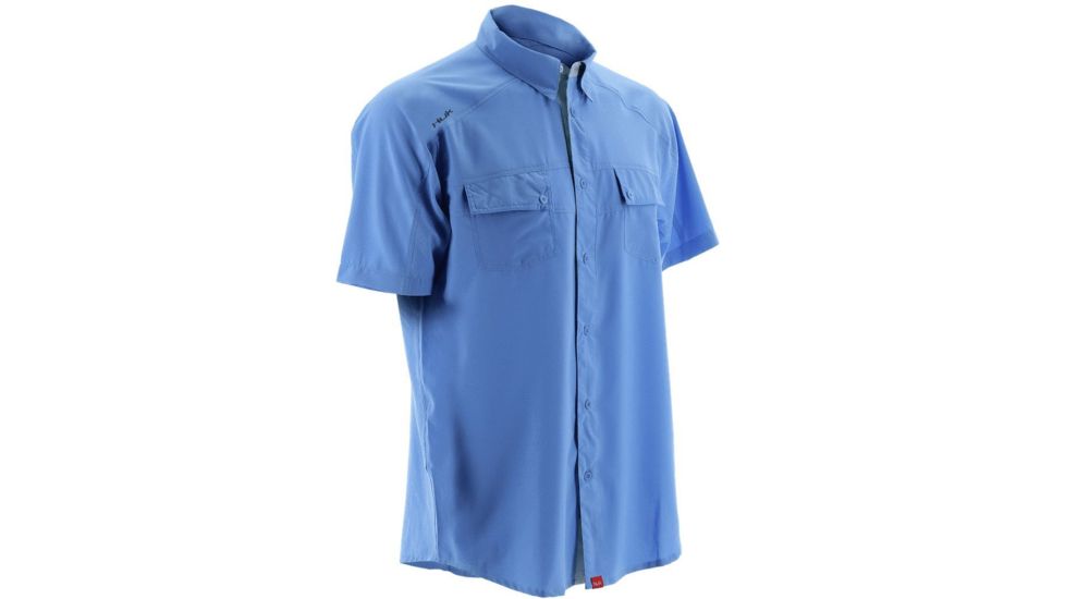 HUK Performance Fishing Men's Next Level Short Sleeve Shirt, Carolina Blue, 3XL H1500030-420-XXXL