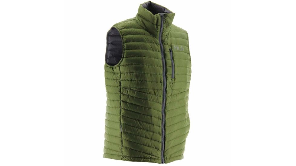 HUK Performance Fishing Mens Dyad Down Vest, Military Olive Drab, 2XL, H4000028-390-XXL