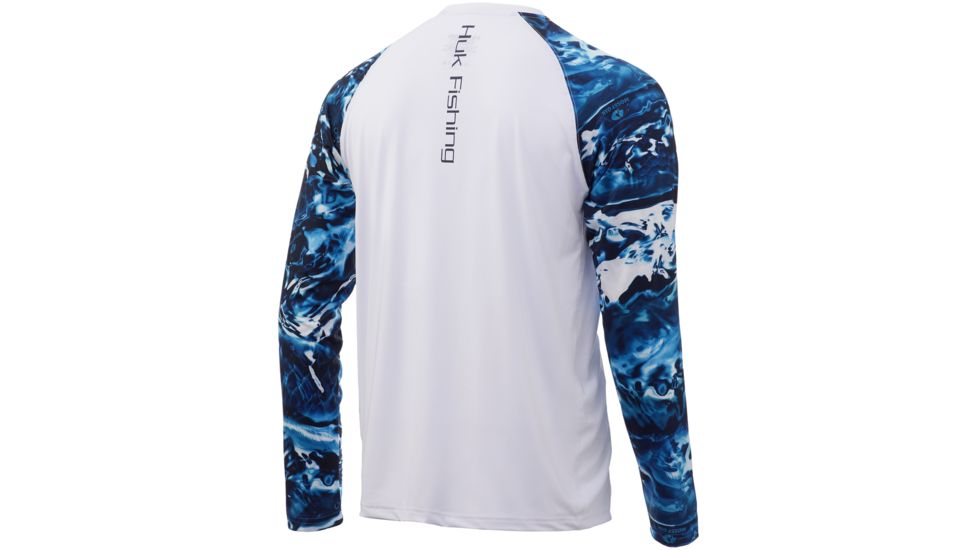 HUK Performance Fishing Mossy Oak Double Header Long Sleeve Graphic T-Shirt - Mens, Mossy Oak Hydro Sailfish, Small, H1200229-488-S