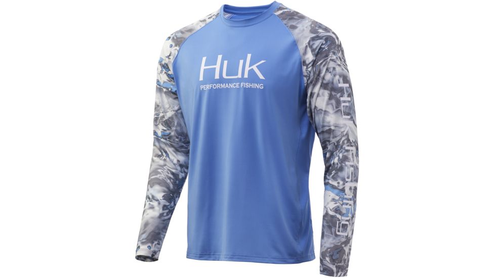 HUK Performance Fishing Mossy Oak Double Header Long Sleeve Graphic T-Shirt - Mens, Mossy Oak Hydro Standards, 2XL, H1200229-929-XXL