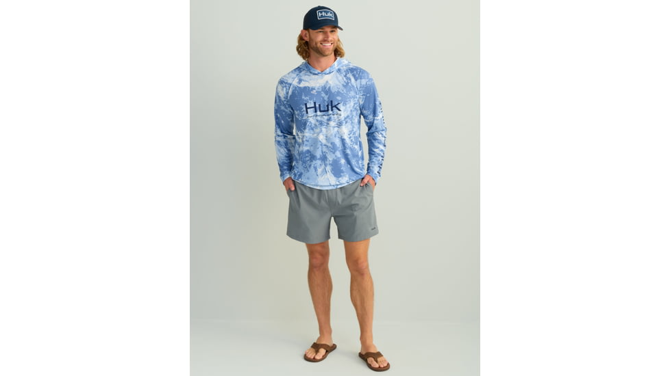 HUK Performance Fishing Mossy Oak Pursuit Performance Hoodie - Mens, Moe Sw Spndrift, Small, H1200611-945-S