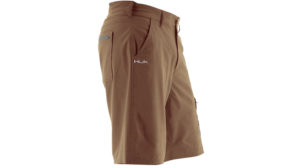 HUK Performance Fishing Next Level Shorts - Mens, Bark, Large, Inseam 10.5 in, H2000011-210-L