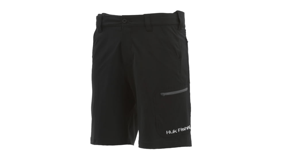 HUK Performance Fishing Next Level Shorts - Mens, Black, Small, Inseam 10.5 in, H2000011-001-S