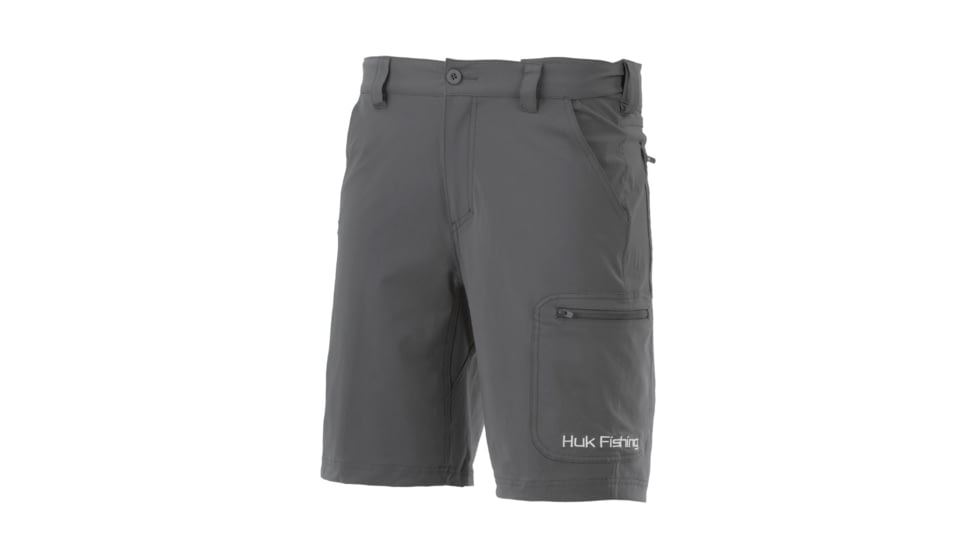 USED HUK Performance Fishing Next Level Shorts - Mens, Inseam 10.5 in, Iron, XXL, H2000011-010-XXL, EDEMO1