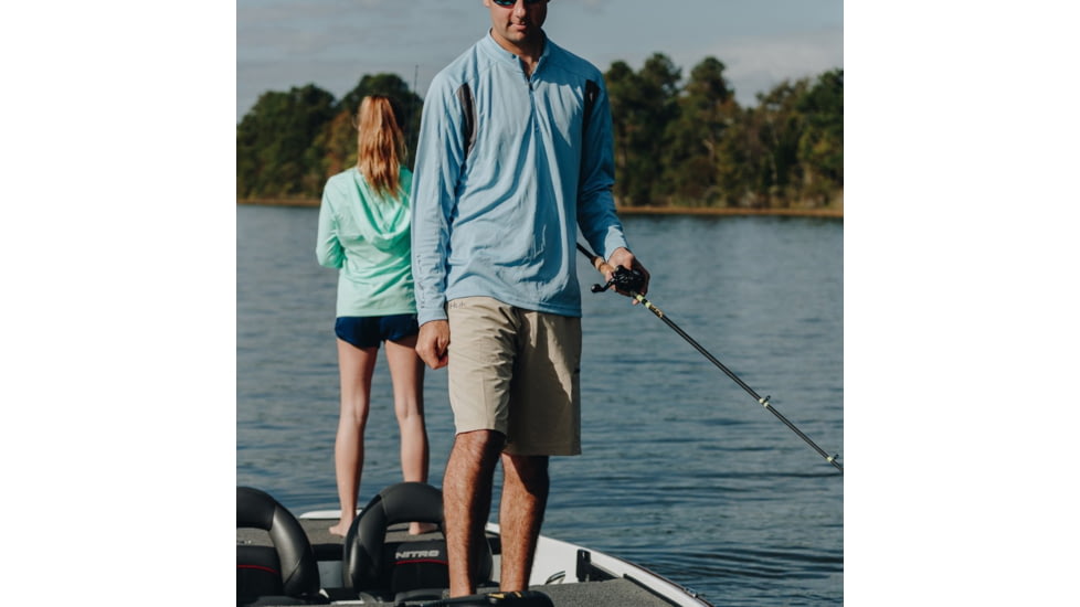 HUK Performance Fishing Next Level Shorts - Mens, Khaki, Medium, Inseam 10.5 in, H2000011-250-M