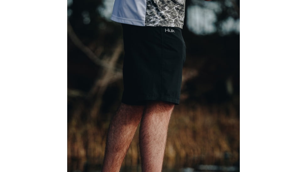 HUK Performance Fishing Next Level Shorts - Men's, Black, Small, Inseam 10.5 in, H2000011BLKS